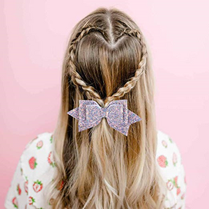 Layered Glitter Hair Bow