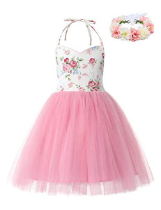 Aubree Floral Dress with Floral Crown