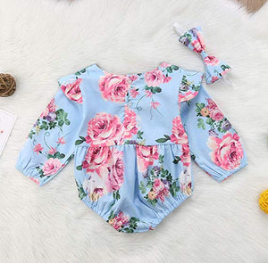 Ruffle Floral Baby Romper