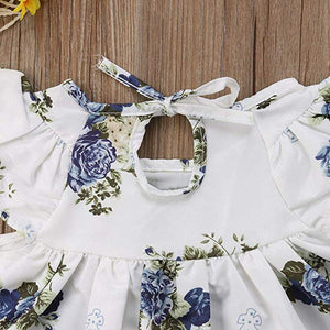 White Fall Floral Baby Outfit