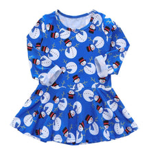 Blue Snowman Holiday Dress