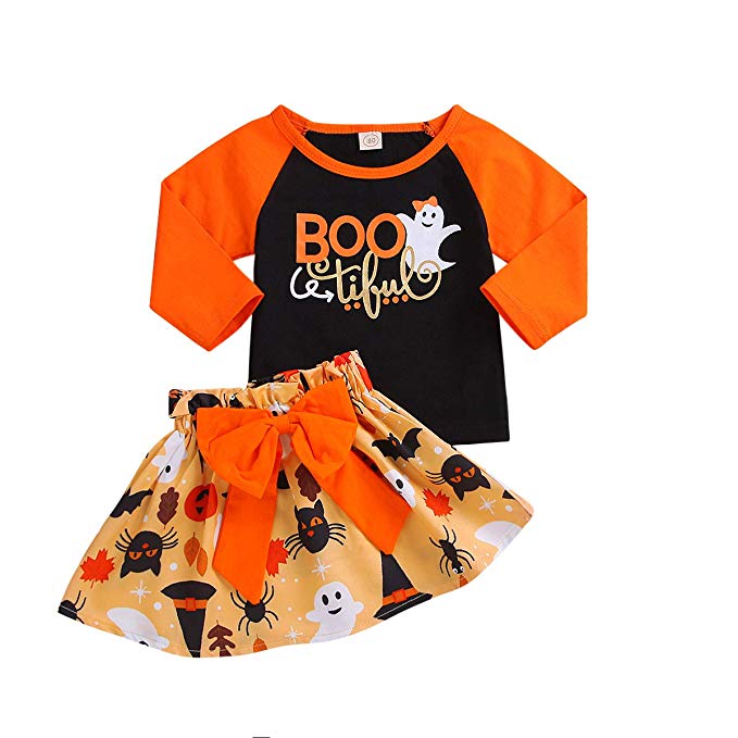 BOO-tiful Halloween Skirt Set