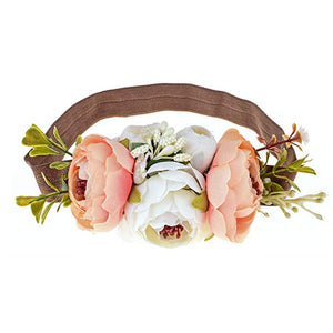 Dream Floral Headband Ivory Peach