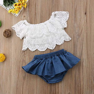 Country Chic Lace and Denim Set