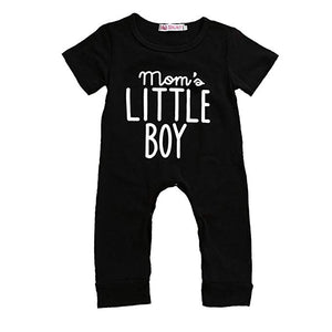 "Mom's Little Boy" Shortsleeve Pant Onesie