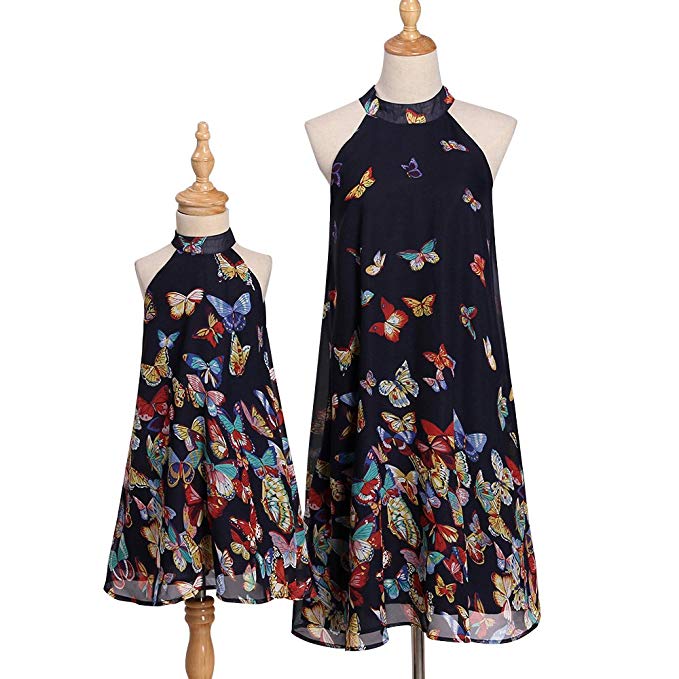 Mommy and Me Chiffon Butterfly Dress