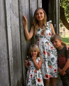 Mommy and Me Chiffon Floral Dress