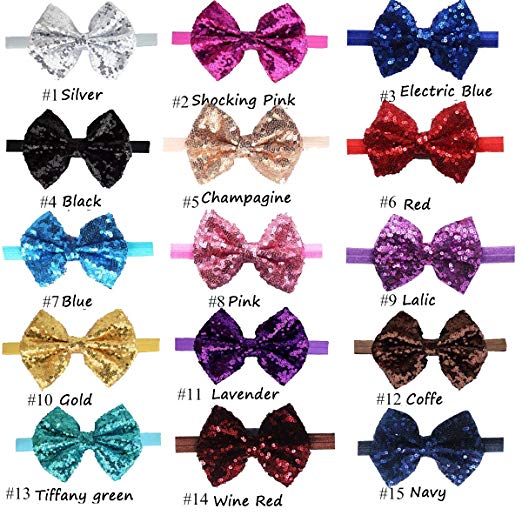 Bling Sparkly Sequin Bow Headband