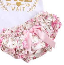 Floral and Gold "Worth the Wait" Onesie Set