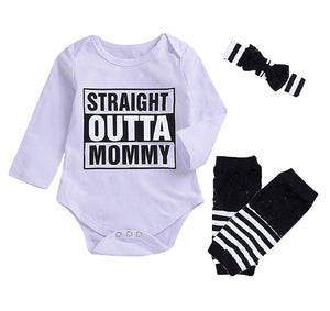 "Straight out of Mommy" Onesie Set