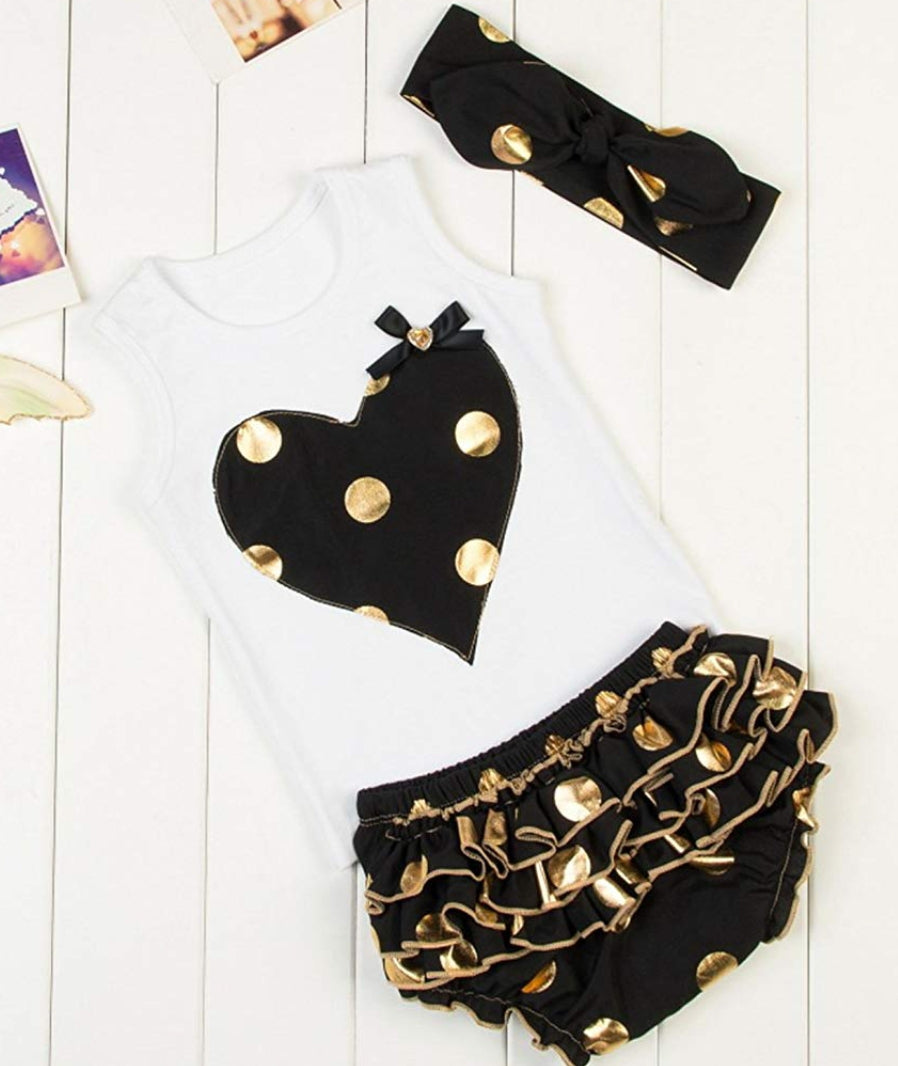 Polka Dot Cutie Ruffle Outfit Set