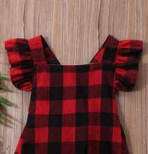 Red Plaid Baby Romper