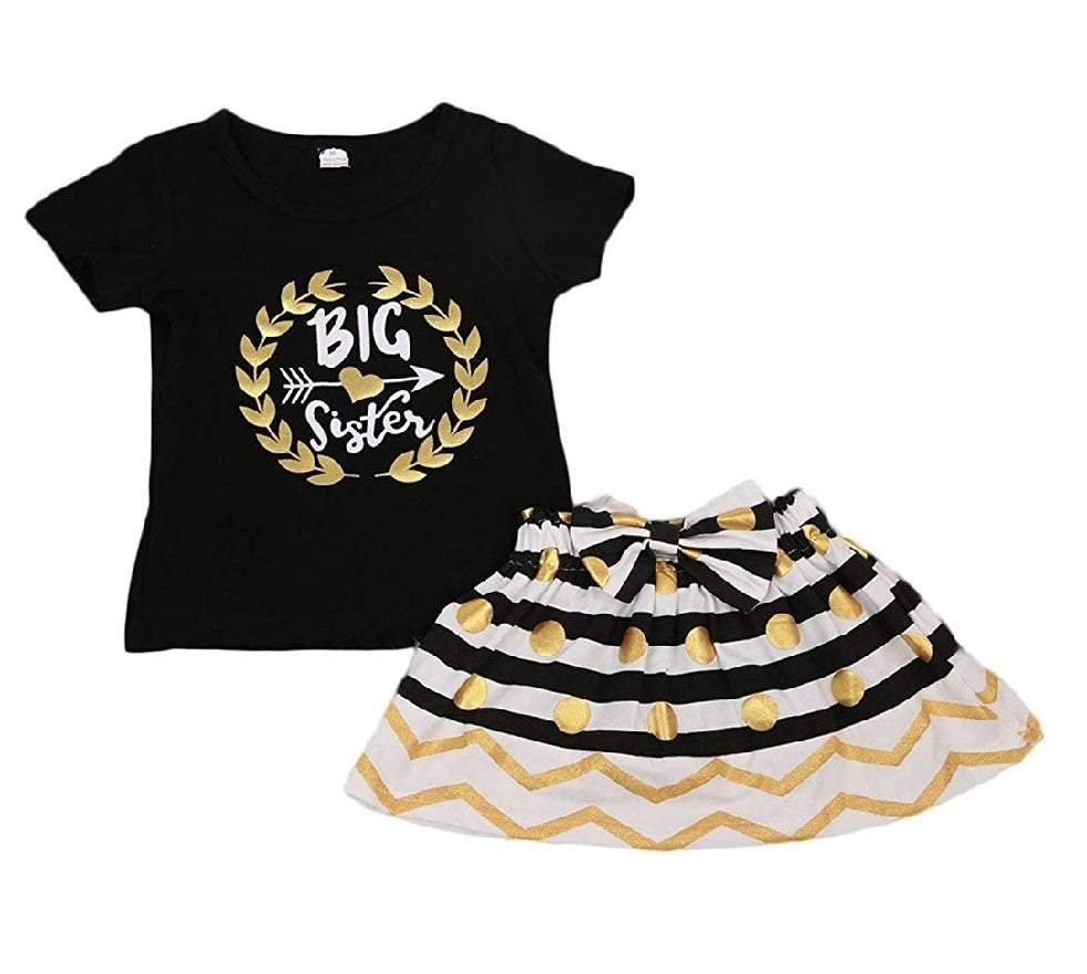 Big Sister Outfit - Black & Gold
