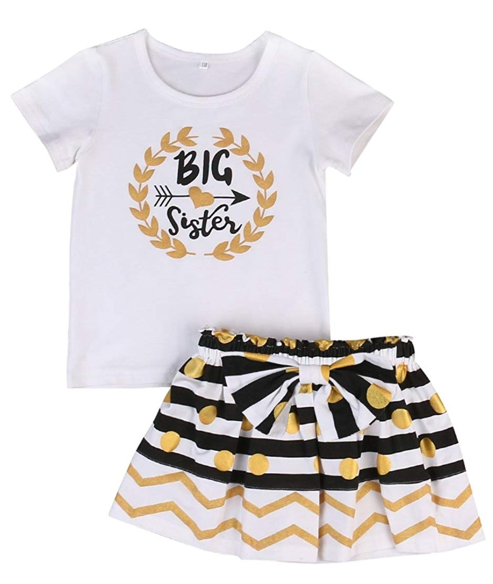 Big Sister Outfit - White & Gold