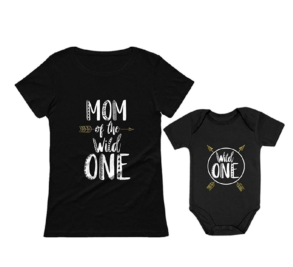 Wild One Baby and Mommy Set