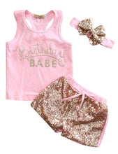 Birthday Babe Gold Sequin Outfit