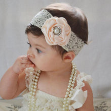 Vintage Chic Lace Pearl Flower Headband